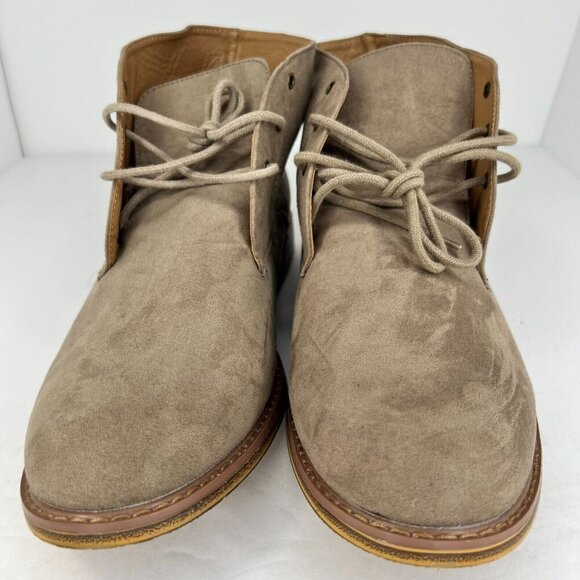 Old Navy Mens Brown Desert Lace Up Suede Ankle Bootie Size 12 Chukka Boots - Picture 3 of 9